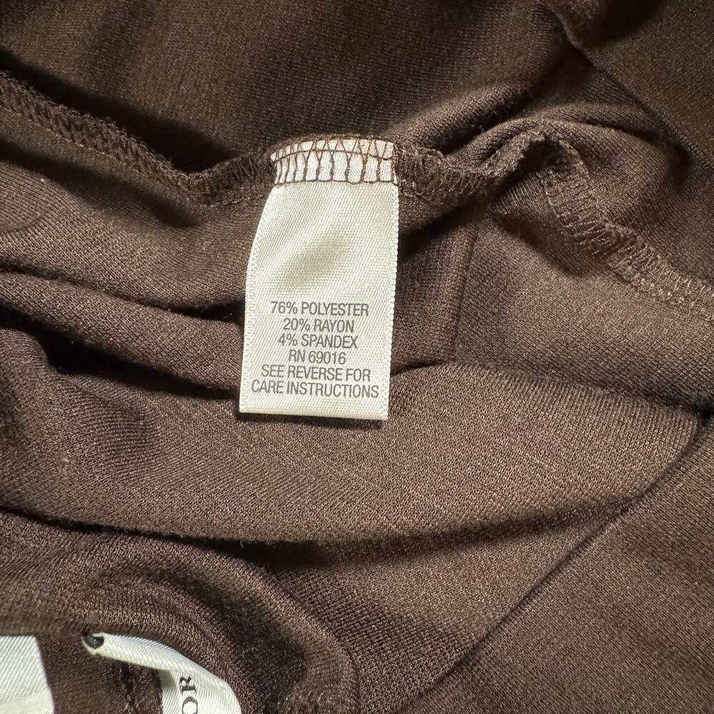 Studio Works Petite Brown Pull On Dress Pants Womens PM Stretch - Picture 5 of 9